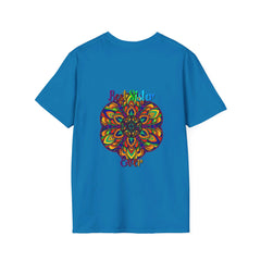 Hand-drawn mandala art gift for sister unisex softstyle t-shirt with intricate design