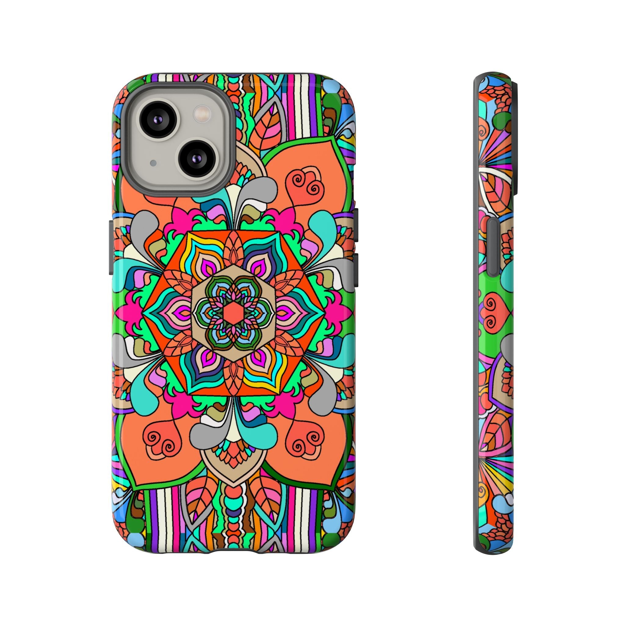 Cover per telefono con mandala vivace