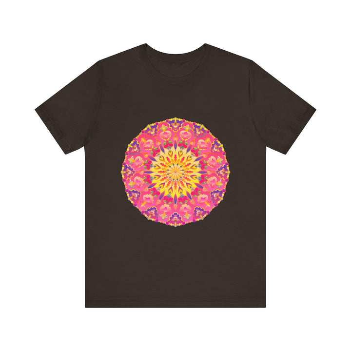 Vibrant Mandala T-Shirt featuring intricate colorful and symmetrical design for a unique and eye-catching fashion statement