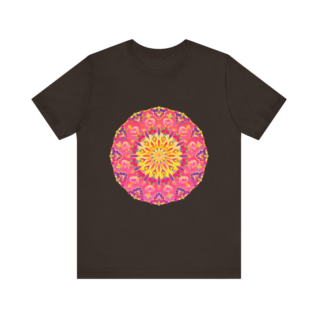 Vibrant Mandala T-Shirt featuring intricate colorful and symmetrical design for a unique and eye-catching fashion statement