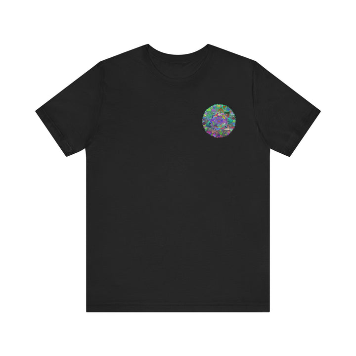 A stunning and colorful mandala design T-shirt that embodies spiritual peace and harmony