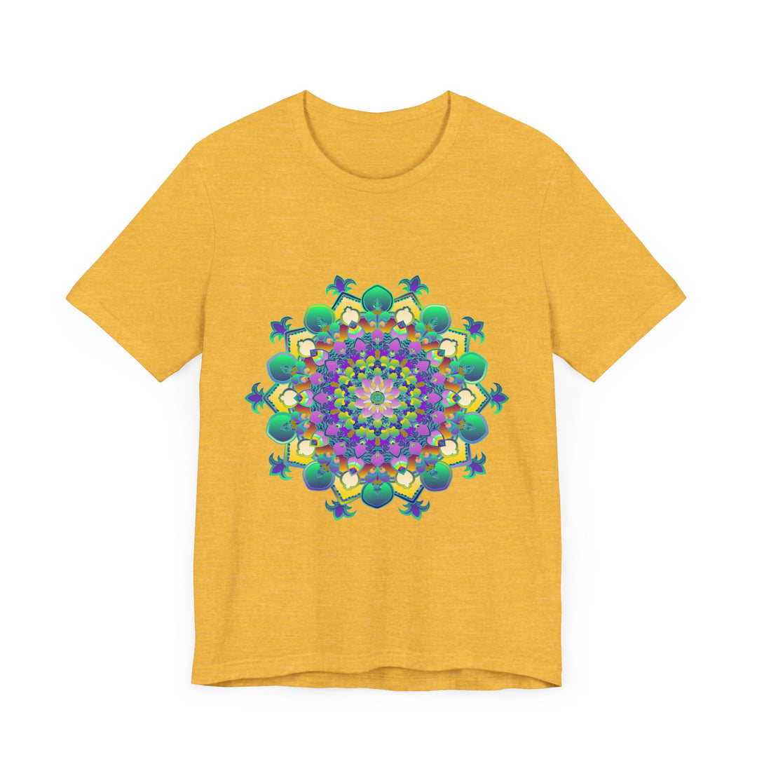 Colorful Mandala Meditation Tee featuring intricate mandala design for peace and tranquility