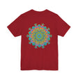 Vibrant Mandala Tee with intricate design, symbolizing spiritual peace and harmony for a tranquil and balanced lifestyle