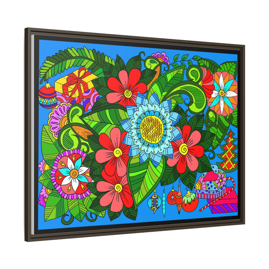 Poster orizzontale con disegno mandala fatto a mano - Flower Doodle