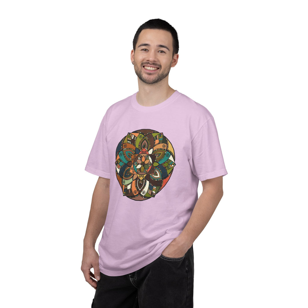 Mandala Earth Flora T-Shirt — Earthy Tones Geometric Art Tee