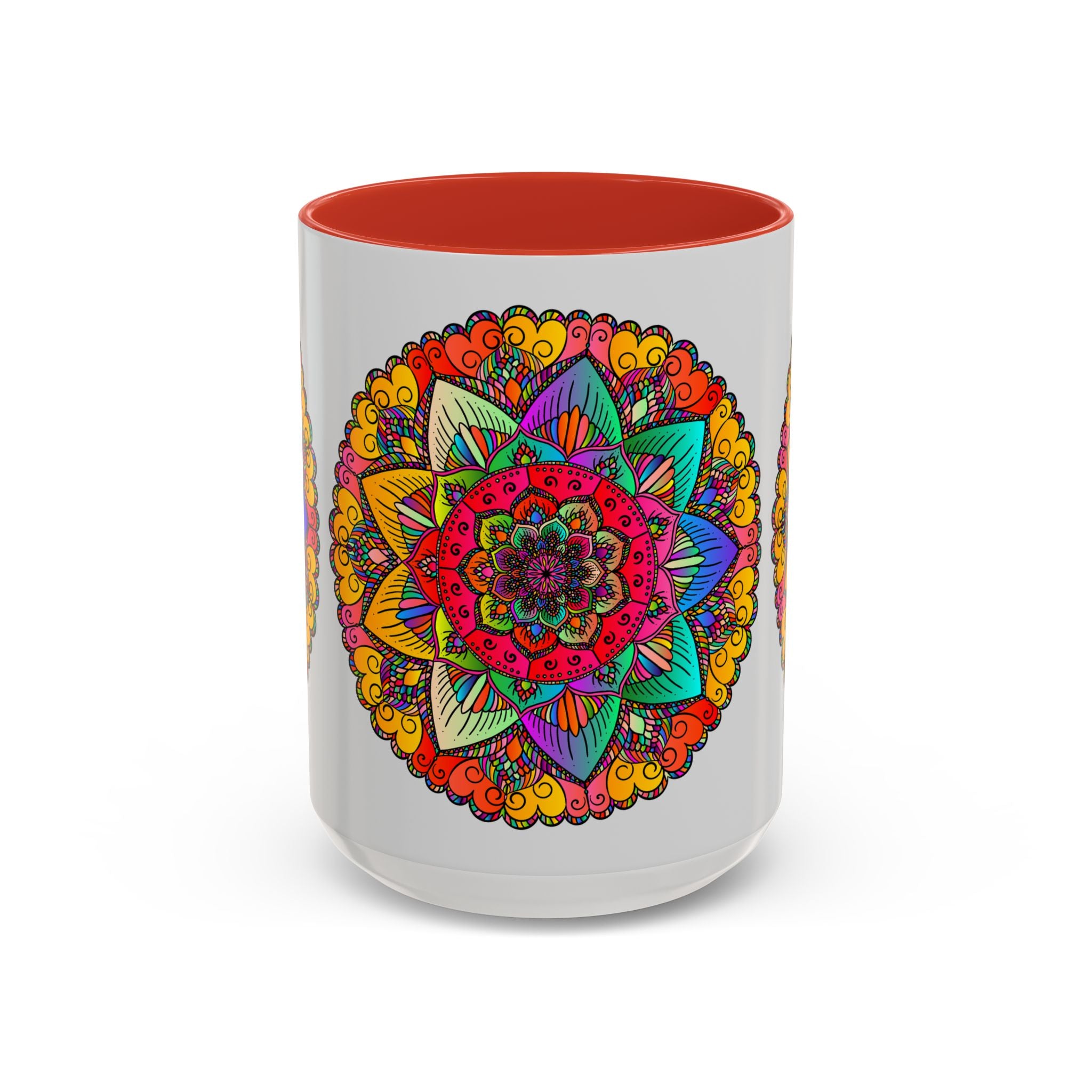 Mandala Art Mug featuring a vibrant and detailed design, perfect for enjoying your favorite hot beverage in style