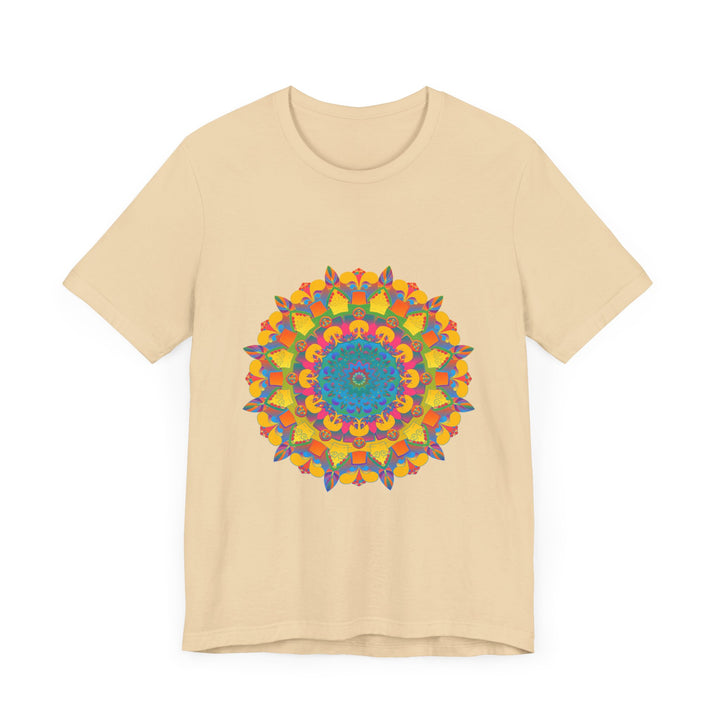 Vibrant Mandala Tee featuring a colorful and intricate geometric design