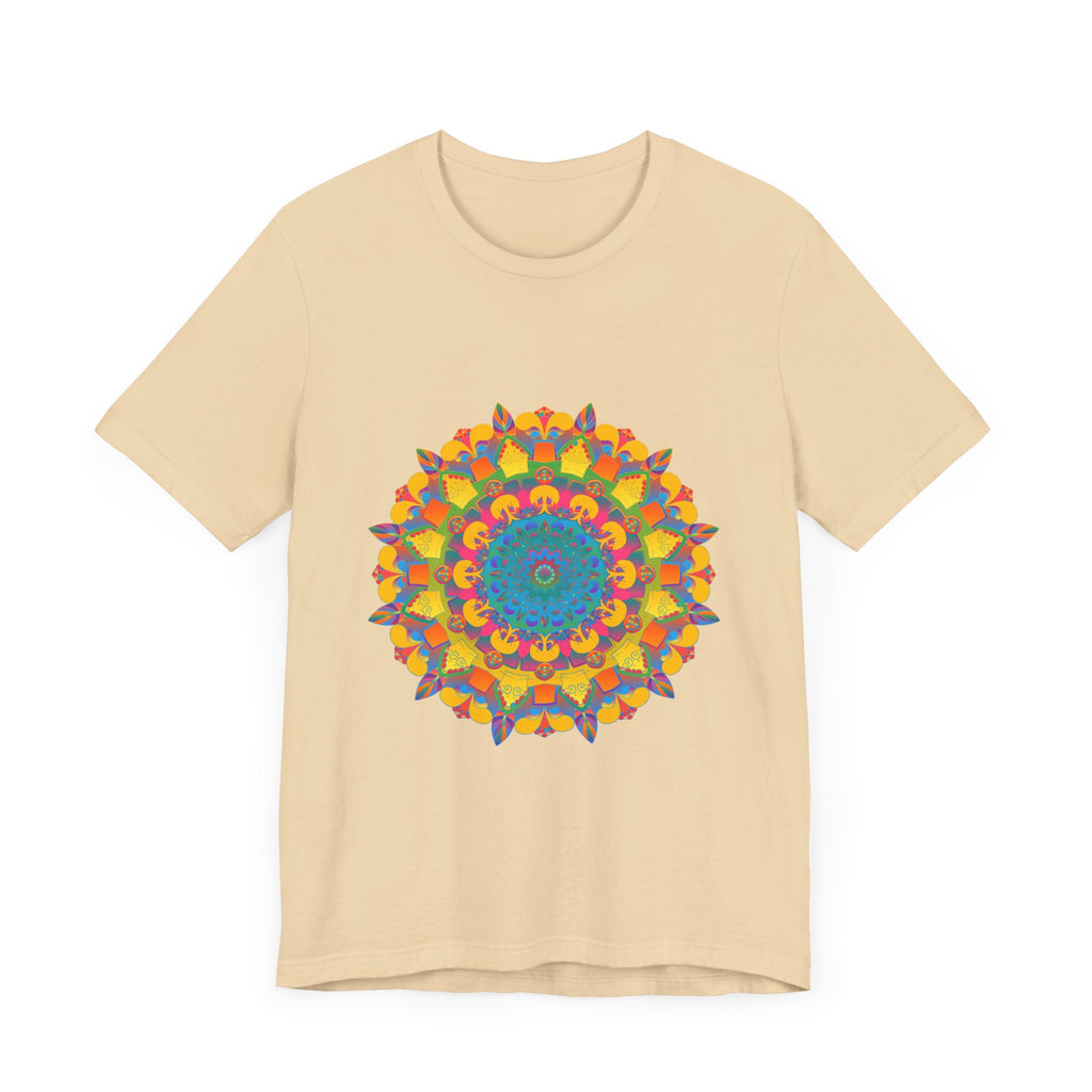 Vibrant Mandala Tee featuring a colorful and intricate geometric design