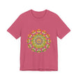 Vibrant Mandala Tee featuring intricate and colorful design, perfect for bohemian fashion lovers