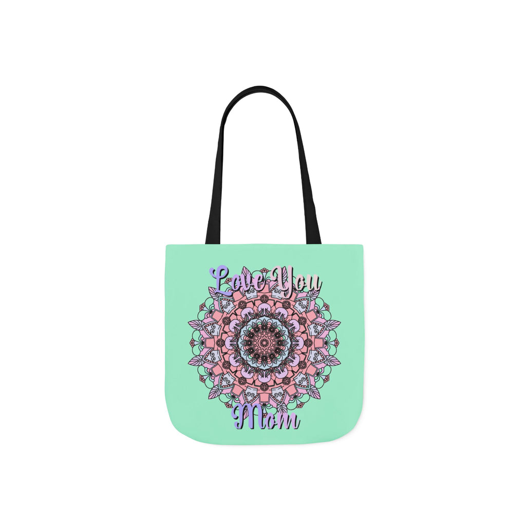 Mandala 'Love You Mom' Canvas Tote — Floral Mother's Day Gift Bag