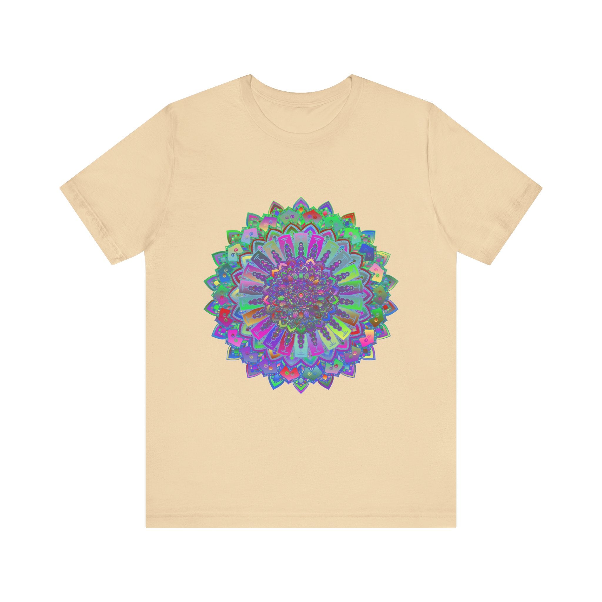 Vibrant and detailed mandala t-shirt with a colorful and intricate design