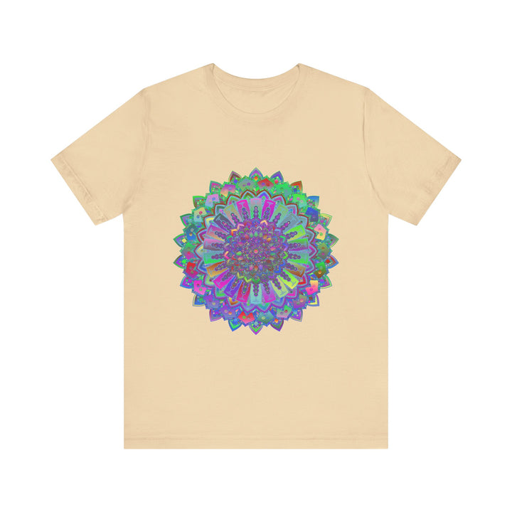 Vibrant and detailed mandala t-shirt with a colorful and intricate design