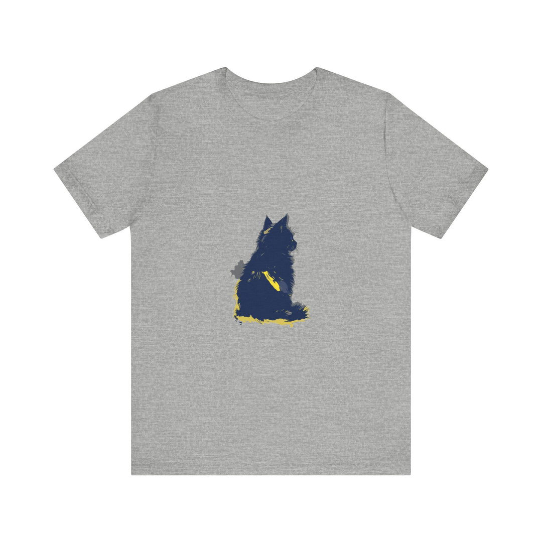 Blue Cat Mystery T-Shirt featuring a cool and mysterious cat design