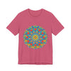 Vibrant Mandala Tee featuring an intricate and eye-catching design in various colors and patterns, perfect for adding a pop of personality to your wardrobe