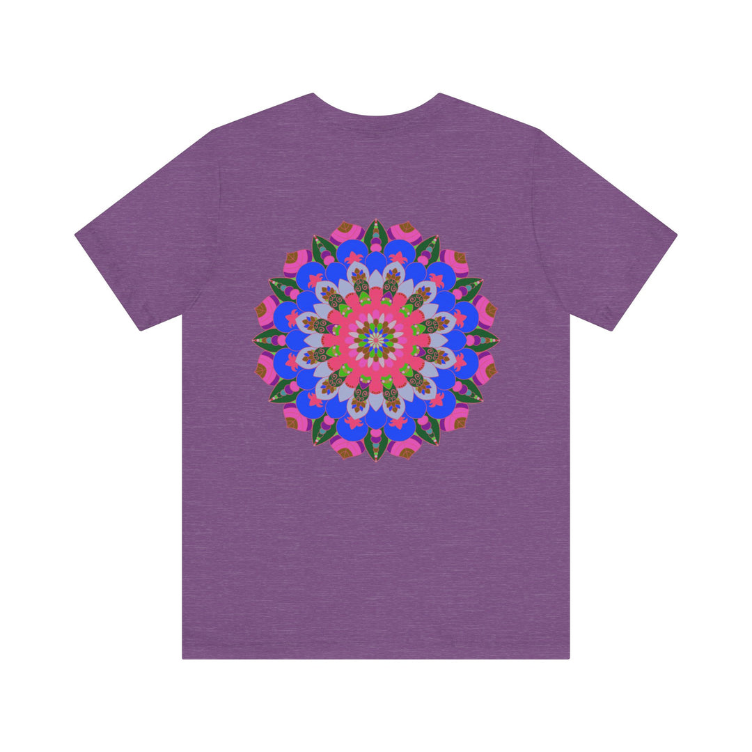 A vibrant mandala tee with intricate design, symbolizing spiritual peace and harmony for a calming and positive energy