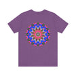 A vibrant mandala tee with intricate design, symbolizing spiritual peace and harmony for a calming and positive energy