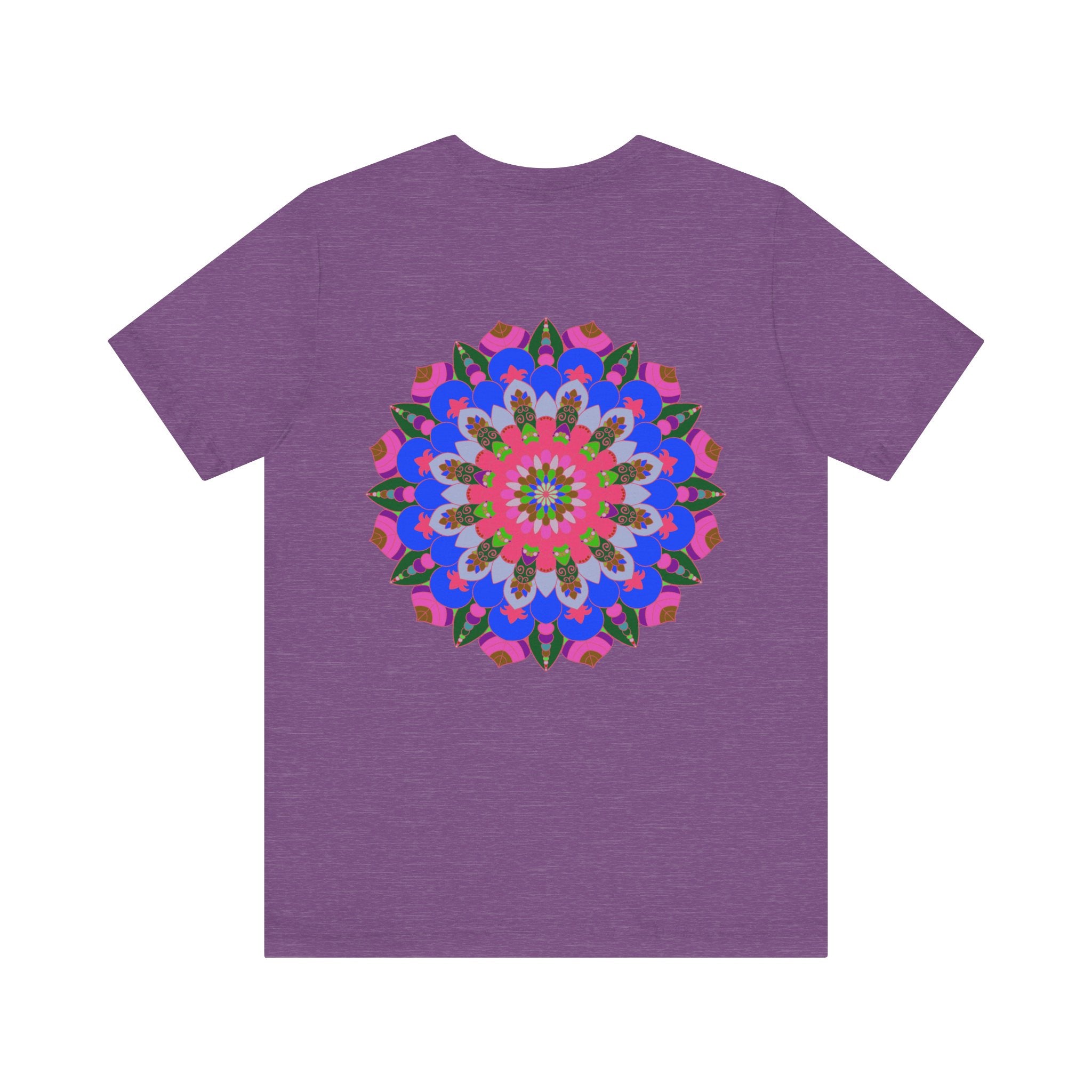 A vibrant mandala tee with intricate design, symbolizing spiritual peace and harmony for a calming and positive energy