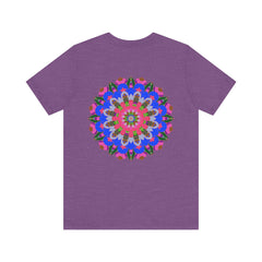 A vibrant mandala tee with intricate design, symbolizing spiritual peace and harmony for a calming and positive energy
