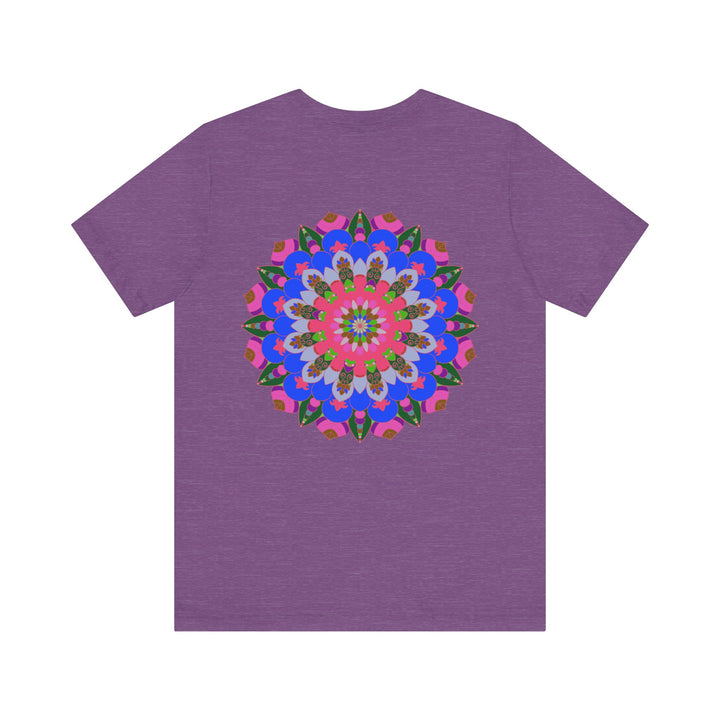 A vibrant mandala tee with intricate design, symbolizing spiritual peace and harmony for a calming and positive energy