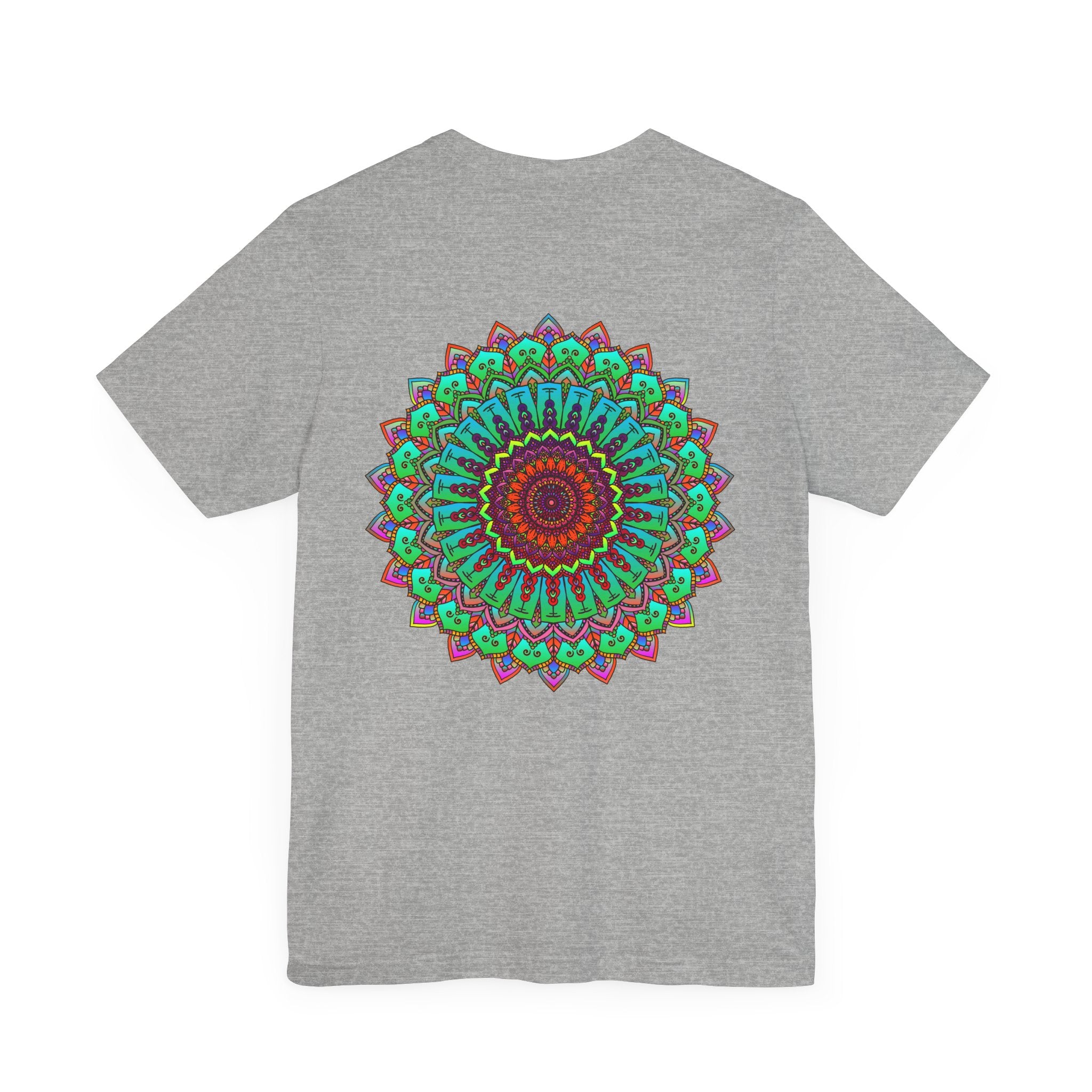 Vibrant Mandala Tee - Spiritual Peace & Harmony: A colorful mandala design representing balance, unity, and tranquility on a comfortable t-shirt