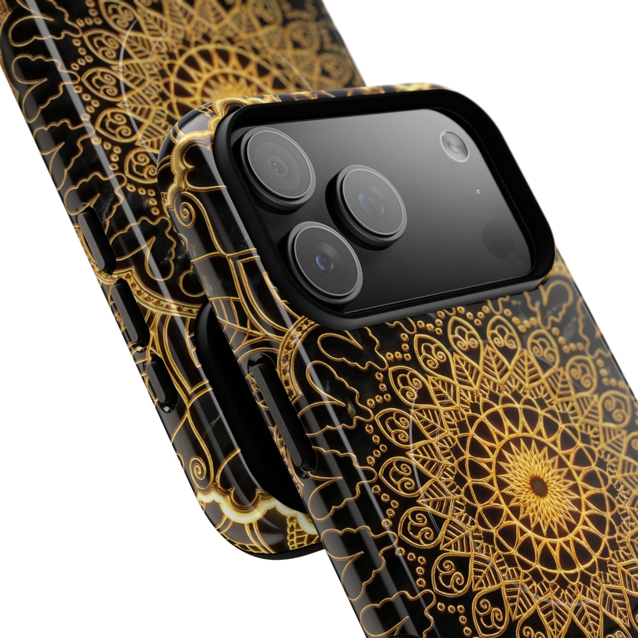 Mandala Gold Phone Case — Tough Magnetic iPhone Cover