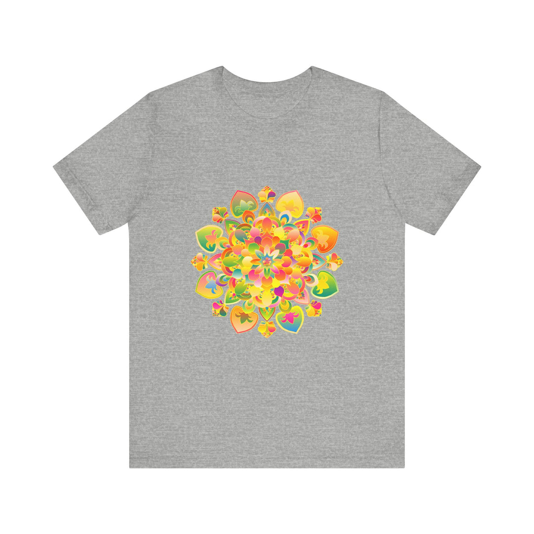 Colorful and intricate psychedelic mandala design t-shirt, perfect for those who love vibrant and trippy fashion