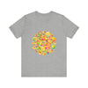 Colorful and intricate psychedelic mandala design t-shirt, perfect for those who love vibrant and trippy fashion