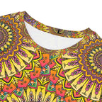 Sunflower Mandala Women's Tee — Bright Floral All-Over Print Shirt