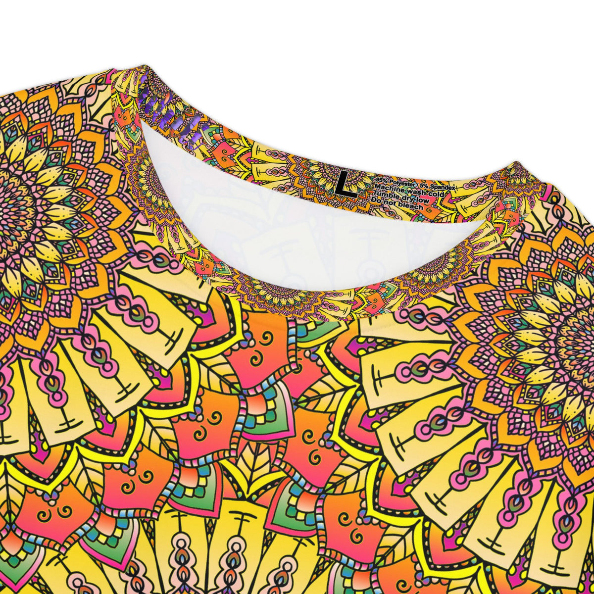 Sunflower Mandala Women's Tee — Bright Floral All-Over Print Shirt