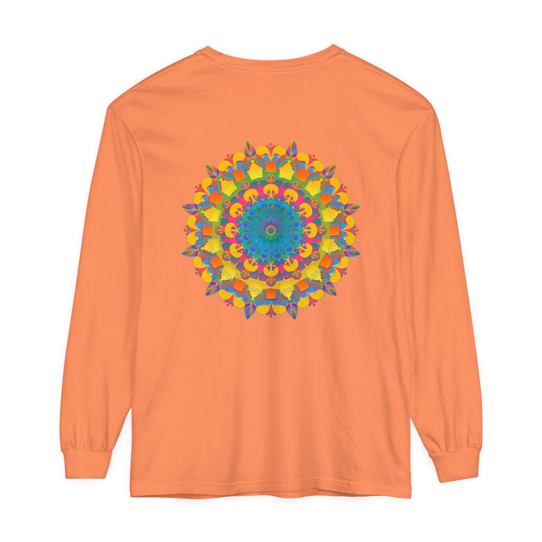 Colorful and intricate mandala design long sleeve shirt for all genders