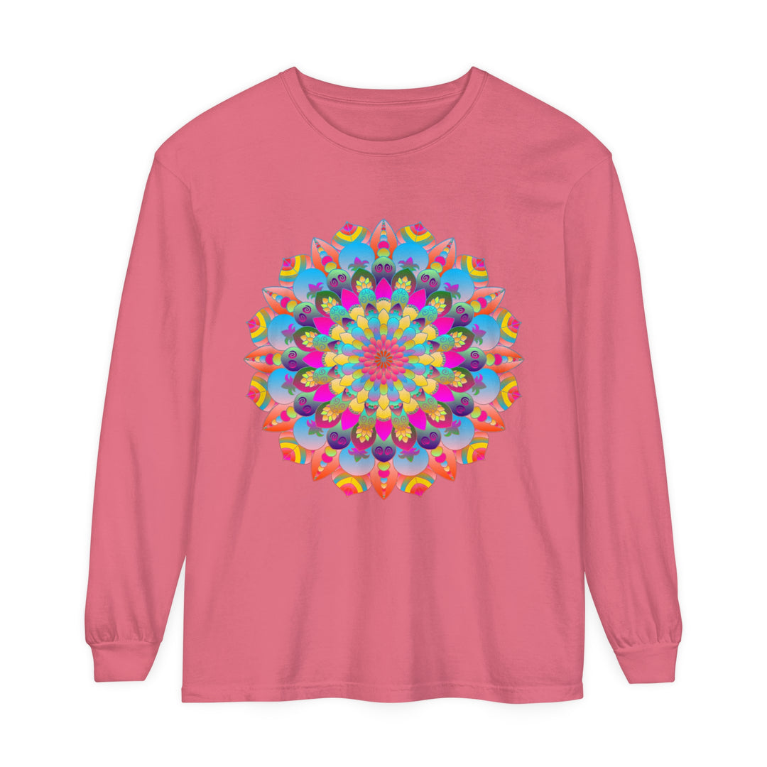 Colorful Mandala Long Sleeve T-Shirt - Psychedelic Art 3