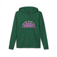 Adidas Mandala Fleece Hoodie in grey with intricate mandala design
