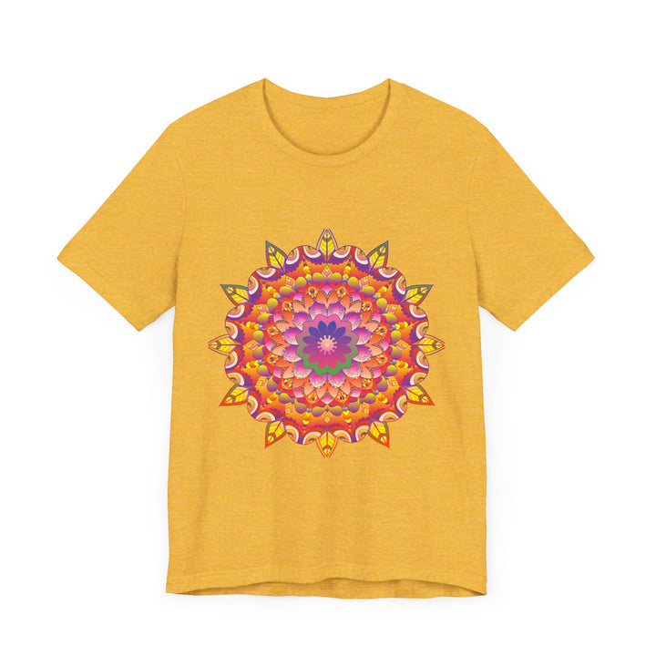 Vibrant Mandala Tee featuring intricate psychedelic art and bold, eye-catching colors