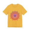 Vibrant Mandala Tee featuring intricate psychedelic art and bold, eye-catching colors