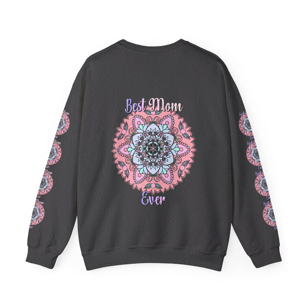 Felpa con stampa Mandala intricata "La mamma migliore di sempre"
