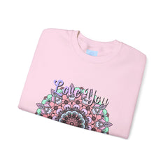 A cozy and stylish unisex crewneck sweatshirt in heather grey, featuring the words Love You Mom, making it the perfect birthday gift for mom