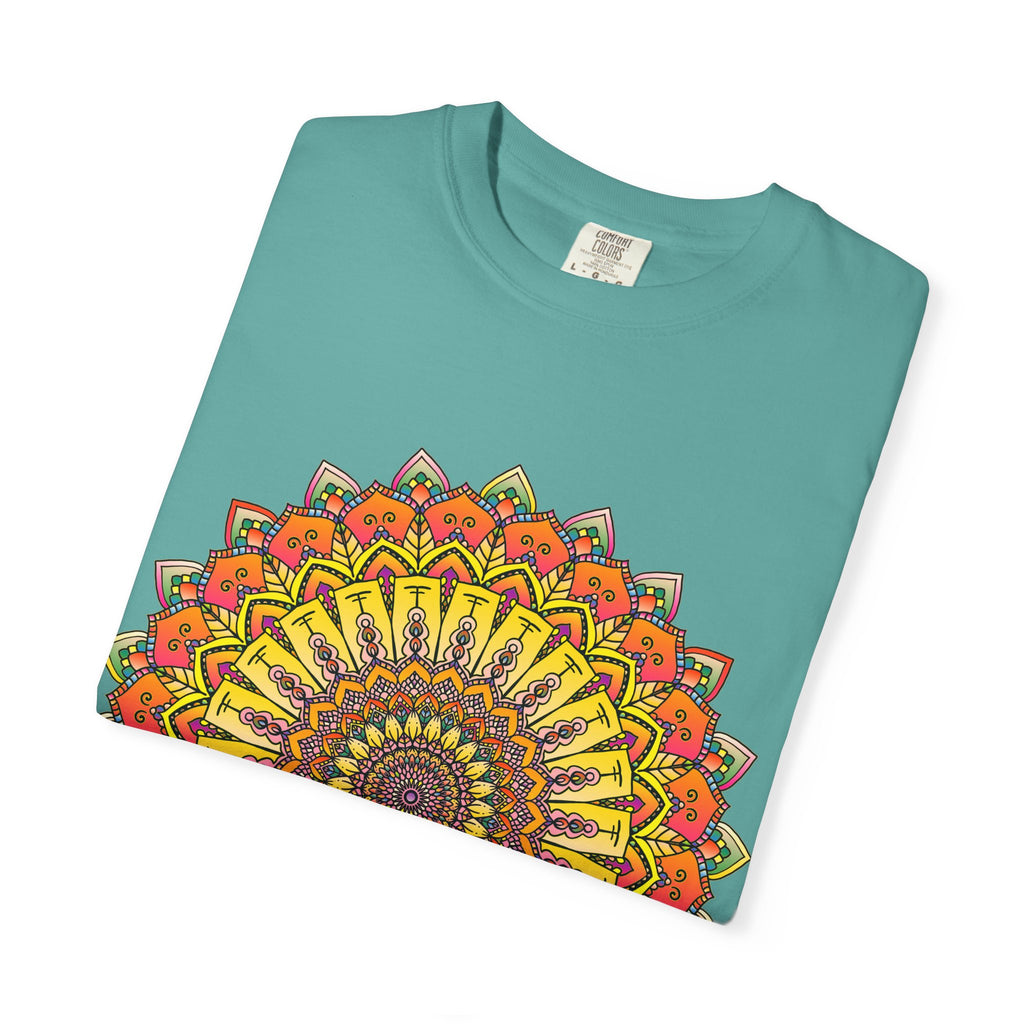 Sunburst Mandala T-Shirt — Vibrant Floral Boho Graphic Tee