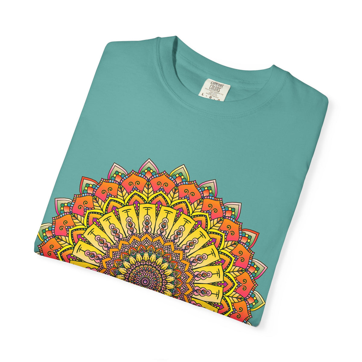 Sunburst Mandala T-Shirt — Vibrant Floral Boho Graphic Tee