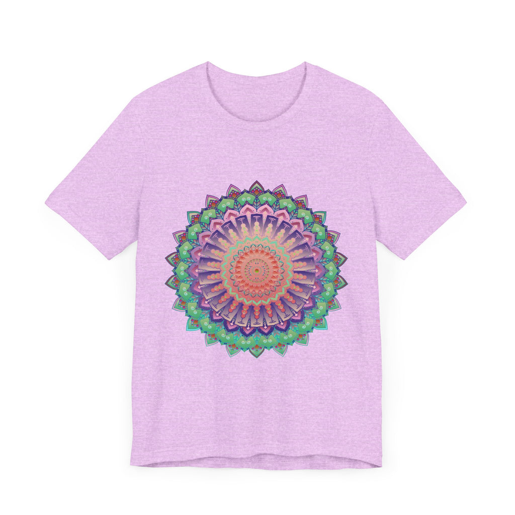 Vibrant Mandala Tee featuring a colorful and psychedelic design for a unique and eye-catching fashion statement