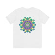 Vibrant Mandala Tee featuring a colorful and intricate design symbolizing spiritual peace and harmony, perfect for meditation and mindfulness practices