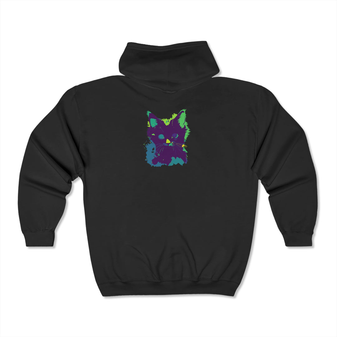 Mystical black cat watercolor hoodie, featuring a stunning and intricate watercolor design of a black cat against a vibrant background, perfect for cat lovers and anyone looking for a unique and eye-catching hoodie