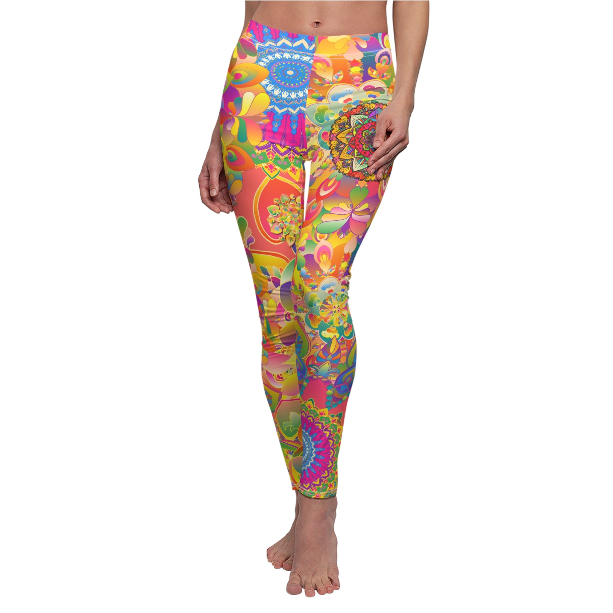 Psychedelic Floral Mandala Leggings