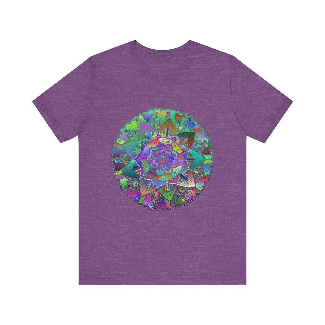 Vibrant Mandala Tee featuring a colorful and psychedelic design for a bold and eye-catching look