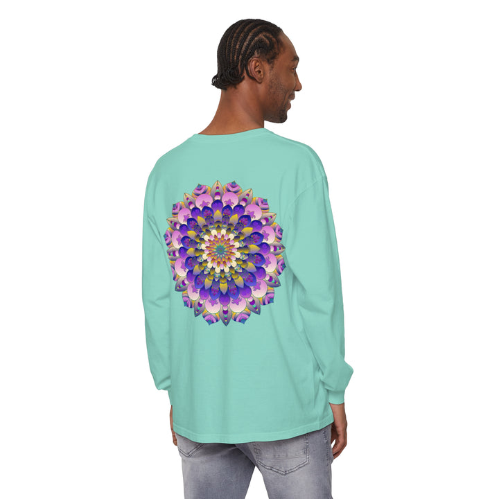 Colorful Mandala Long Sleeve T-Shirt - Psychedelic Art image 68