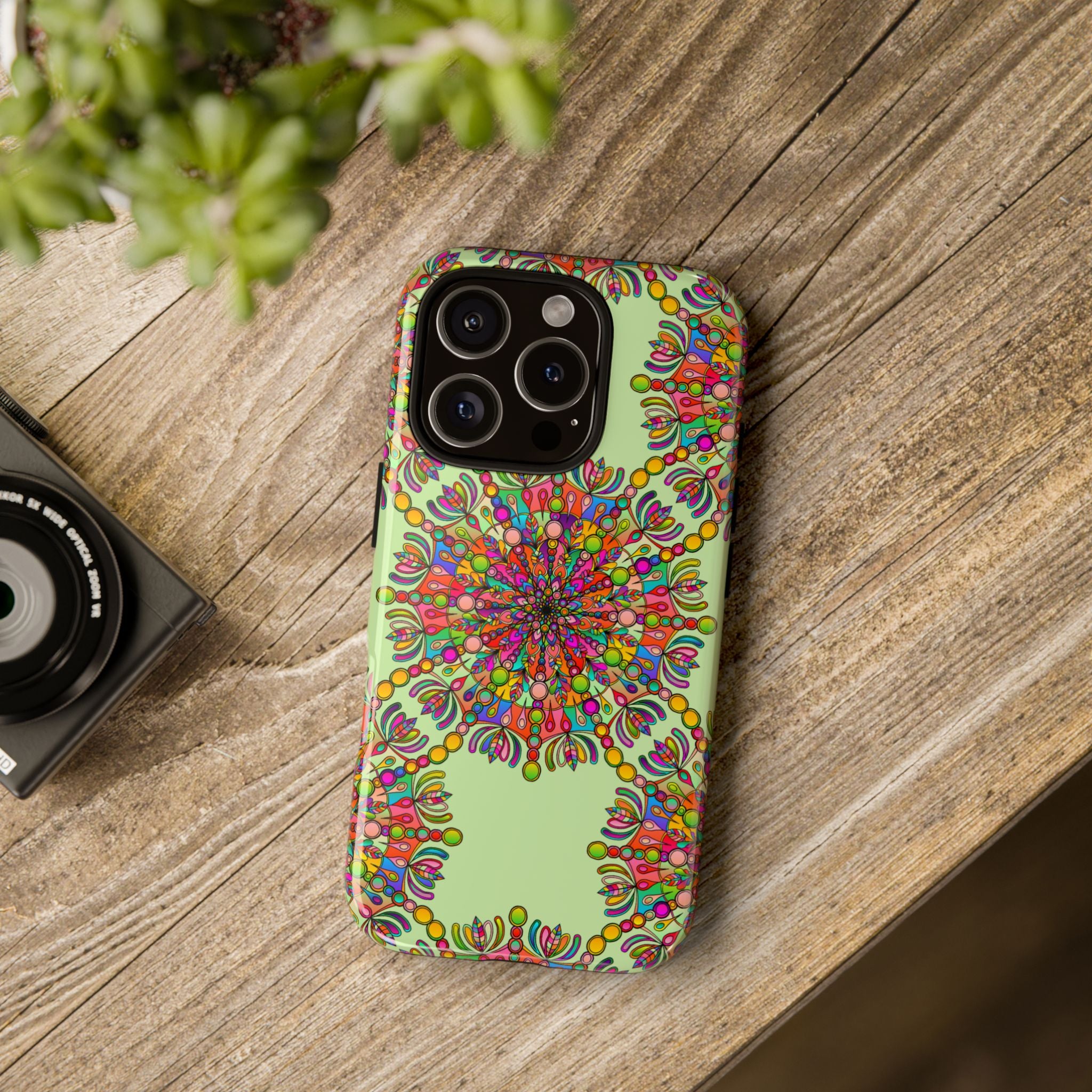 Custodia Vibrant Mandala per iPhone e Google Pixel | Custodie resistenti