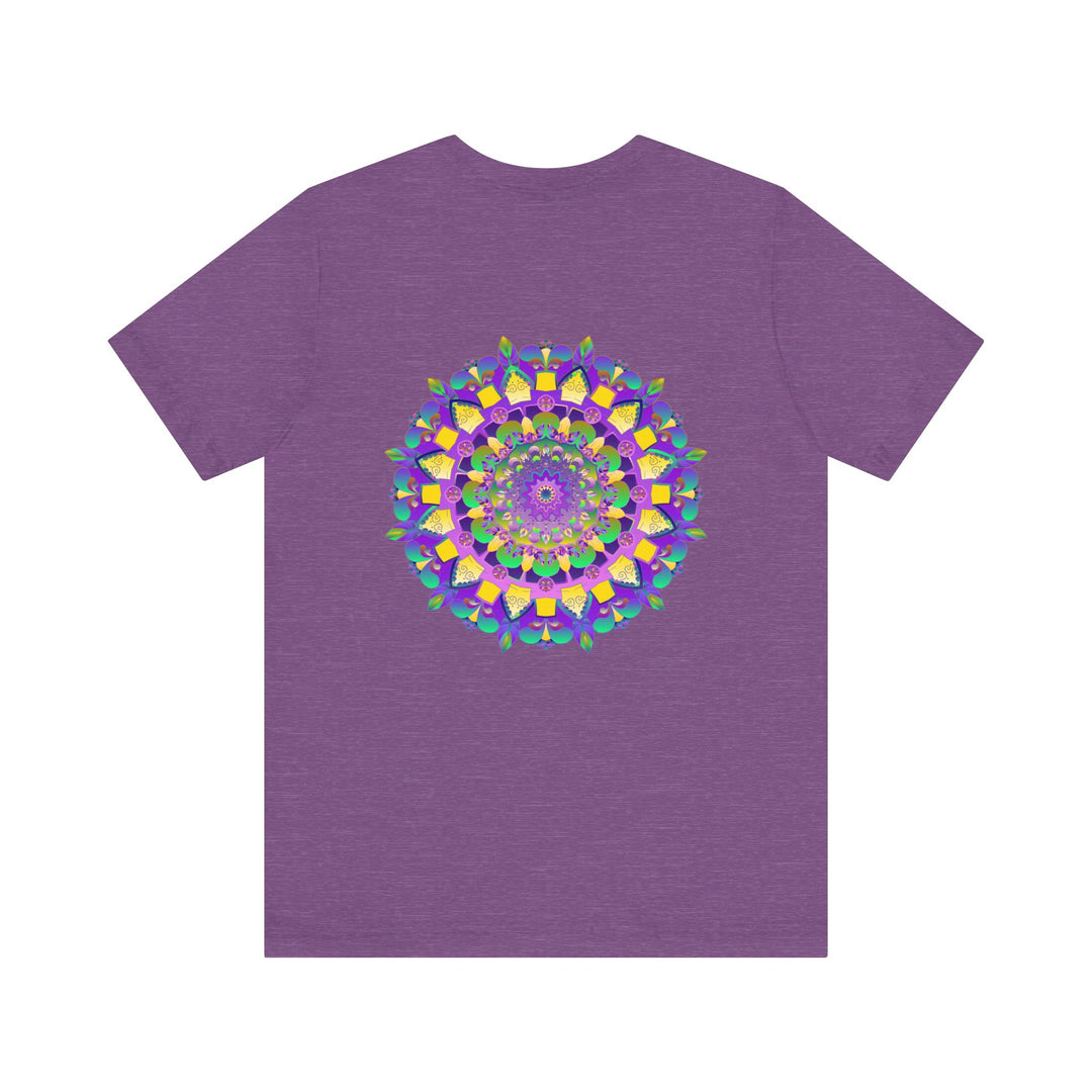 Vibrant Mandala Tee featuring intricate, colorful design for spiritual peace and harmony, perfect for yoga and meditation practice