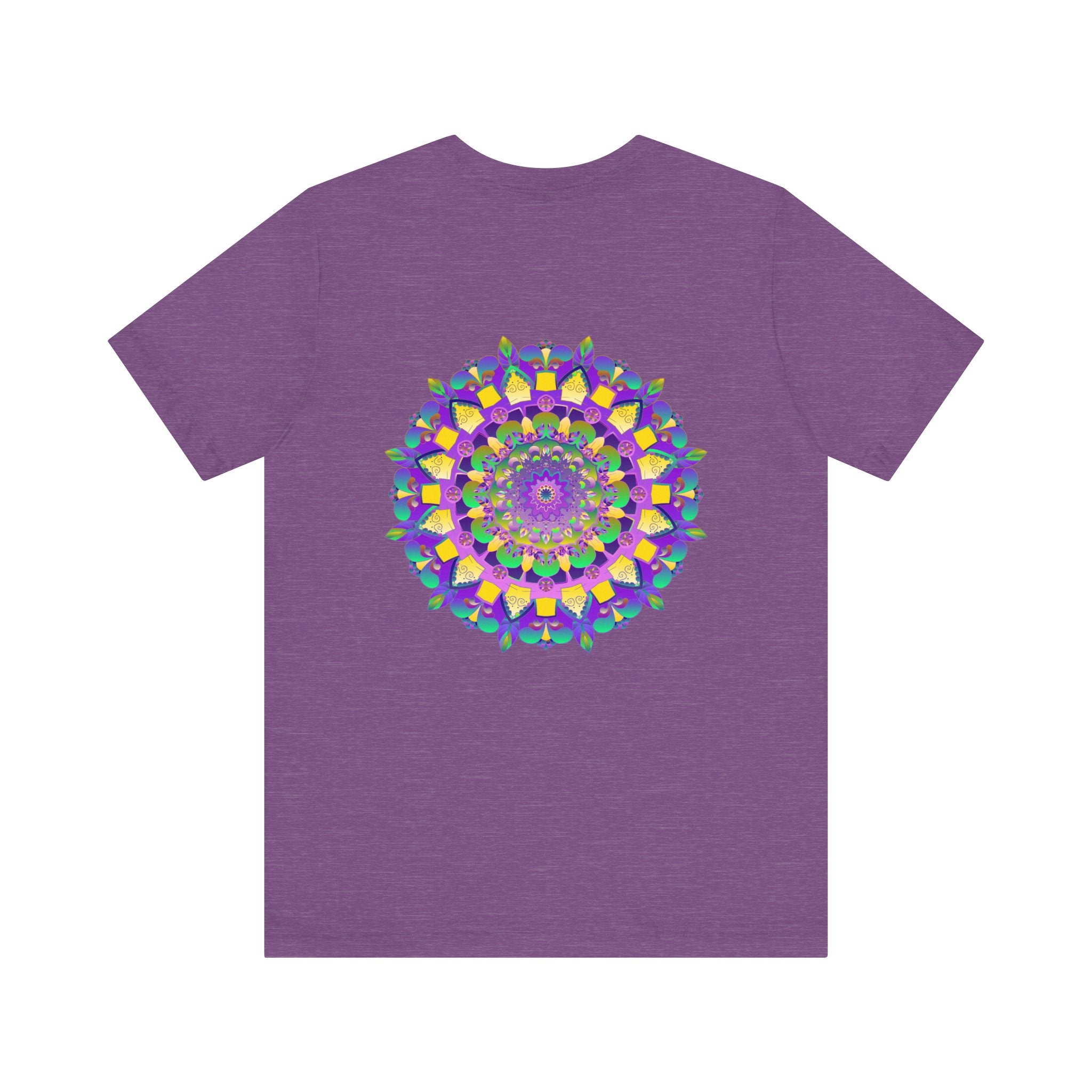 Vibrant Mandala Tee featuring intricate, colorful design for spiritual peace and harmony, perfect for yoga and meditation practice