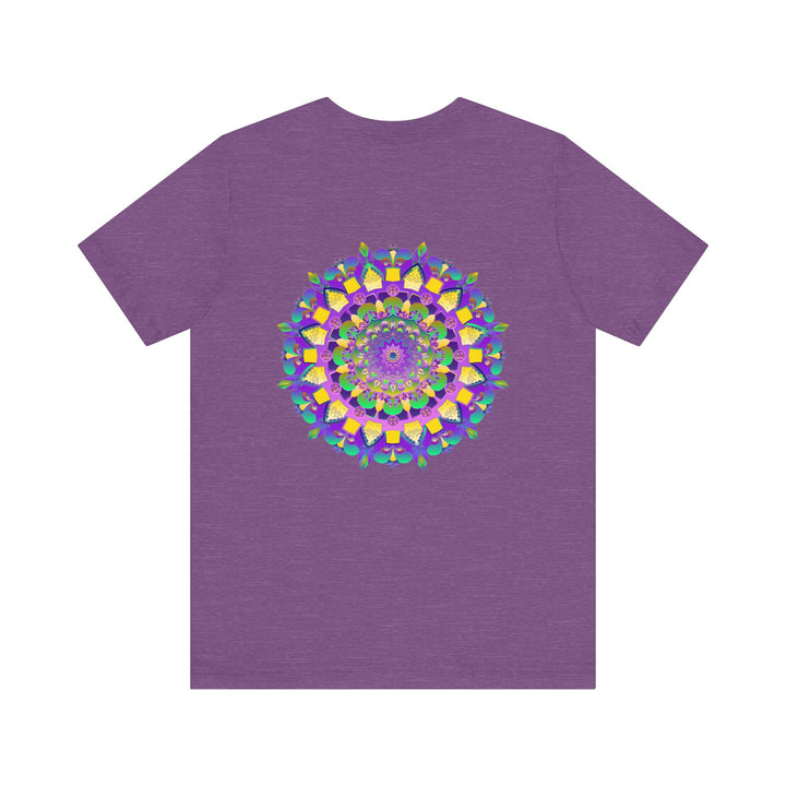 Vibrant Mandala Tee featuring intricate, colorful design for spiritual peace and harmony, perfect for yoga and meditation practice