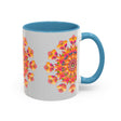 Colorful Mandala Art Mug with intricate Floral Design and Geometric Patterns