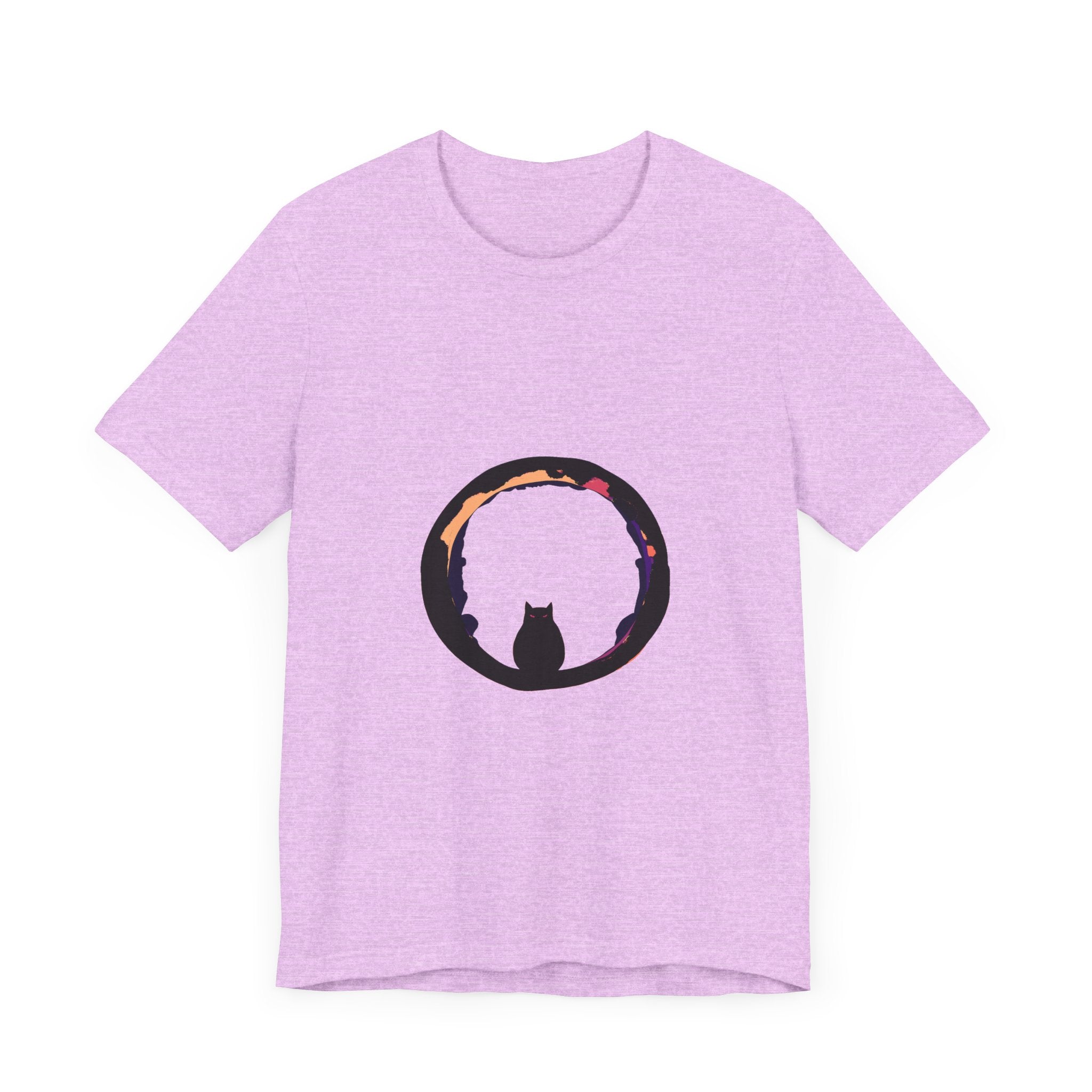 Black Cat Mystery Moon T-Shirt featuring a spooky and stylish design